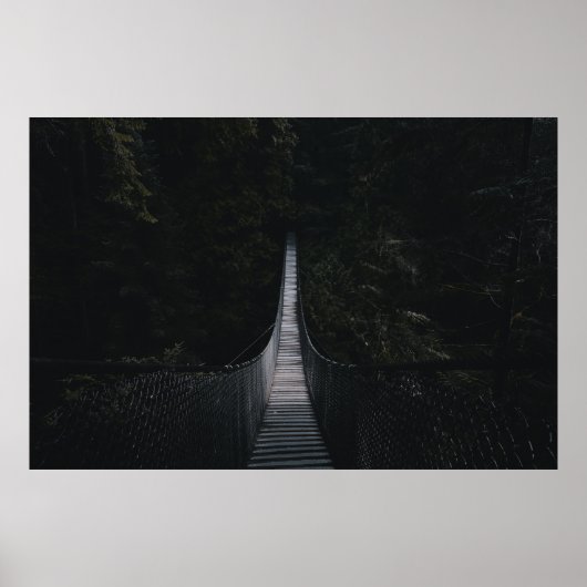 SHALLOW FOCUS FOTO BROWN HOLZBRÜCKE POSTER (Vorne)