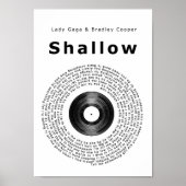 Shallow Vinyl Record Song Lyric Wall Art Print Poster (Vorne)