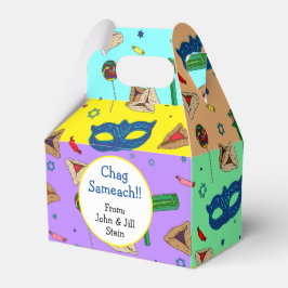 Shaloch Manot - Personalisiert farbenfroh Geschenkschachtel