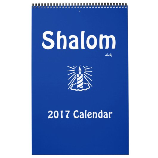Shalom 2017 Blue Light Candle Calendar Single Kalender (Titelbild)