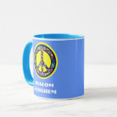 Shalom Aleichem Tasse (Vorderseite Links)
