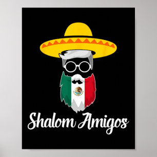 Shalom Amigos - Jüdisch-mexikanisch-Hanukkah Cinco Poster