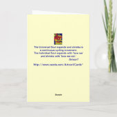 Shalom at Passover Card White Clouds on Blue Art Karte (Rückseite)