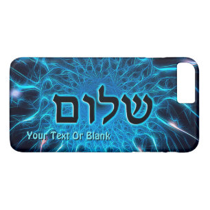 Shalom auf blauem Fraktal Case-Mate iPhone Hülle