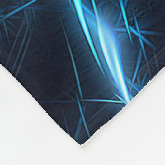 Shalom auf blauem Fraktal Fleecedecke (Ecke)