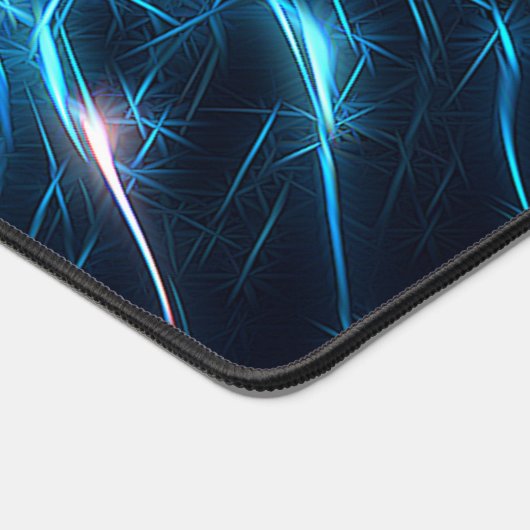 Shalom auf blauem Fraktal Schreibtischunterlage (Ecke)