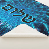 Shalom auf blauem Fraktal Sherpadecke (3/4)