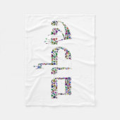 Shalom aus Edelsteinen in allen Farben Fleecedecke (Vorderseite)