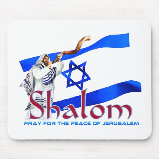 SHALOM betet für den Frieden in Jerusalem Mousepad (Vorne)