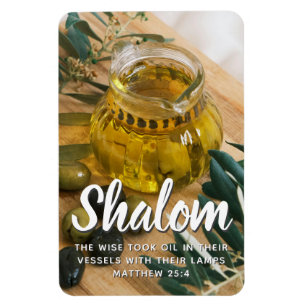 Shalom Bible Verse Flexible Foto Magnet
