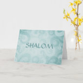 Shalom Blau-Wirbel Karte (Gelbe Blume)