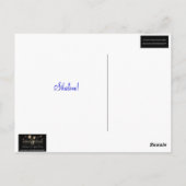 Shalom! Blue & Gold Postkarte (Rückseite)