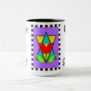 Shalom-Blume über Star of David Tasse