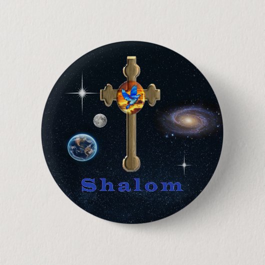 Shalom Button (Vorderseite)