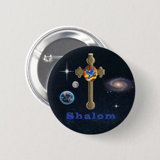 Shalom Button (Vorne & Hinten)