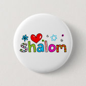 Shalom Button (Vorderseite)