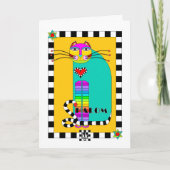 Shalom Cat Grußkarte Karte (Vorderseite)