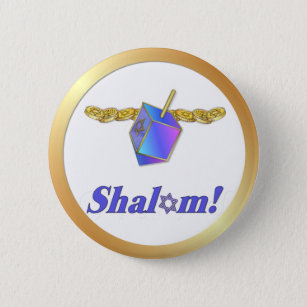 Shalom Chanukka Button