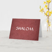 Shalom Distressed Red Karte (Gelbe Blume)