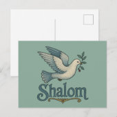 Shalom Dove Peace Earth Postkarte (Vorne/Hinten)