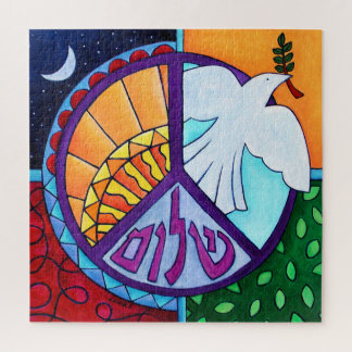 Shalom Dove Peace Painting Puzzle