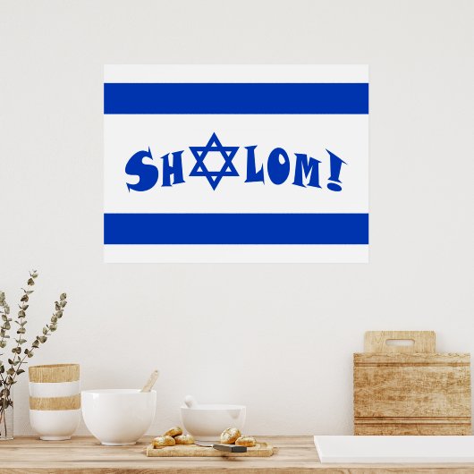 Shalom-Flagge Israels Poster (Küche)