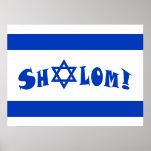 Shalom-Flagge Israels Poster