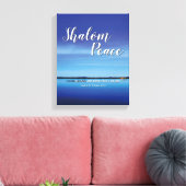 SHALOM FRIEDEN SEIN NOCH Christlicher Bibelverse Leinwanddruck (Insitu (Wohnzimmer))