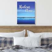 SHALOM FRIEDEN SEIN NOCH Christlicher Bibelverse Leinwanddruck (Insitu (Schlafzimmer))