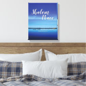 SHALOM FRIEDEN SEIN NOCH Christlicher Bibelverse Leinwanddruck (Insitu (Schlafzimmer))
