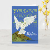 Shalom für Pesach Dove über Berge Karte (Gelbe Blume)