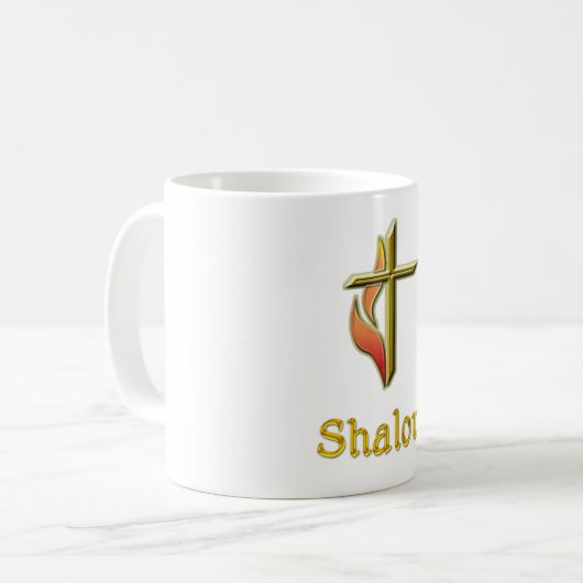Shalom-Geschenke Kaffeetasse (Vorderseite Links)