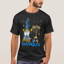 Shalom Gnome Happy Hanukkah Chanukah T-Shirt