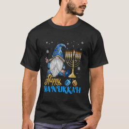 Shalom Gnome Happy Hanukkah Chanukah T-Shirt