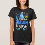 Shalom Gnome Menorah Dreidel Hanukka Chanukah Jude T-Shirt<br><div class="desc">Shalom Gnome Menorah Dreidel Hanukka Chanukah Jüdische Mädchen</div>