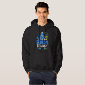 Shalom Gnome Menorah Dreidel Hanukkah Chanukah Jew Hoodie (Vorne ganz)