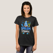 Shalom Gnome Menorah Dreidel Hanukkah Chanukah Jew T-Shirt (Vorne ganz)