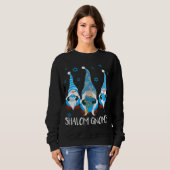 Shalom Gnomes Happy Chanukah Menorah Hanukkah Jewi Sweatshirt (Vorne ganz)