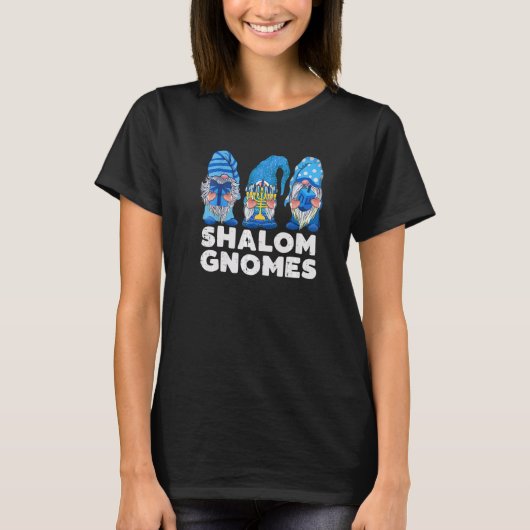 Shalom Gnomes Jew Hanukkah Pajamas Chanukah T-Shirt (Vorderseite)