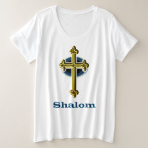 Shalom Große Größe T-Shirt