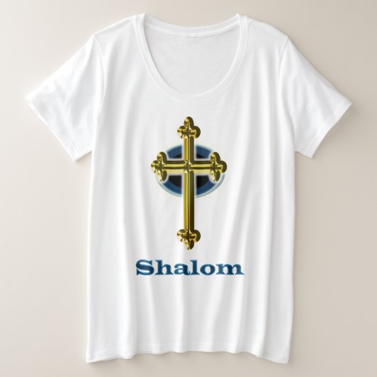 Shalom Große Größe T-Shirt (Design vorne)