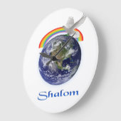 Shalom Große Wanduhr (Winkel)