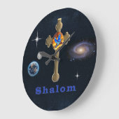 Shalom Große Wanduhr (Winkel)