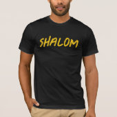 Shalom in fett erschüttertem Hebräisch T-Shirt (Vorderseite)