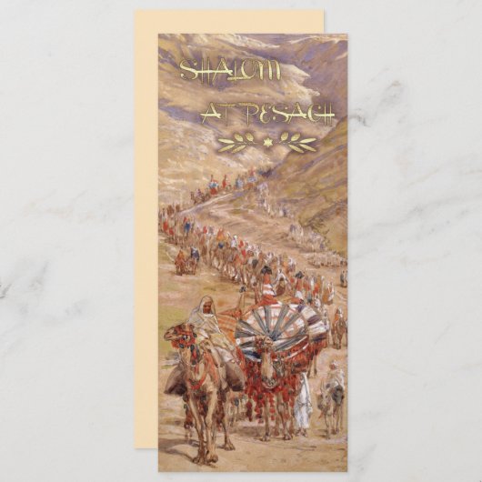 Shalom in Pesach. Fine Art Passover Grußkarte Karte (Vorne/Hinten)