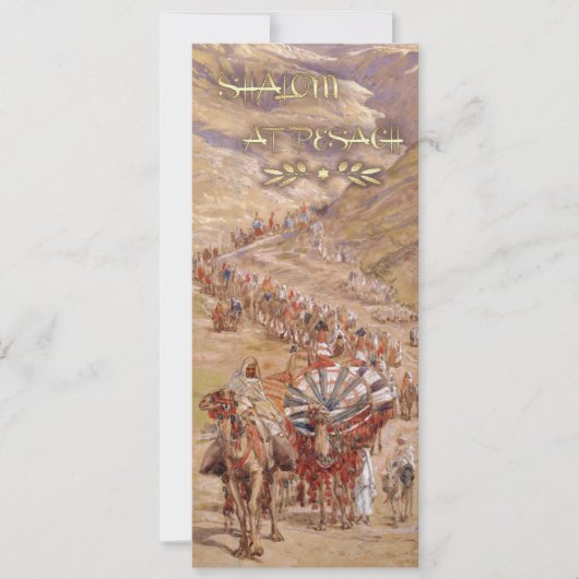 Shalom in Pesach. Fine Art Passover Grußkarte Karte (Vorderseite)