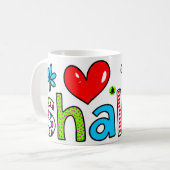 Shalom Kaffeetasse (Vorderseite Links)