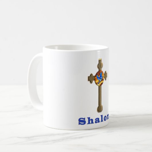 Shalom Kaffeetasse (Vorderseite Links)
