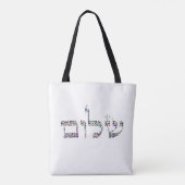 Shalom made with Gemstones in All Colors Tasche (Rückseite)