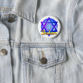 SHALOM mit Davidsstern Medaillon Button (Beispiel)